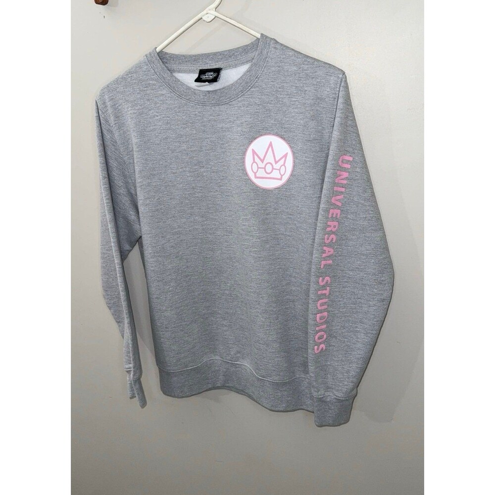 Universal Studios Super Nintendo World Princess Peach Sweatshirt Gray small